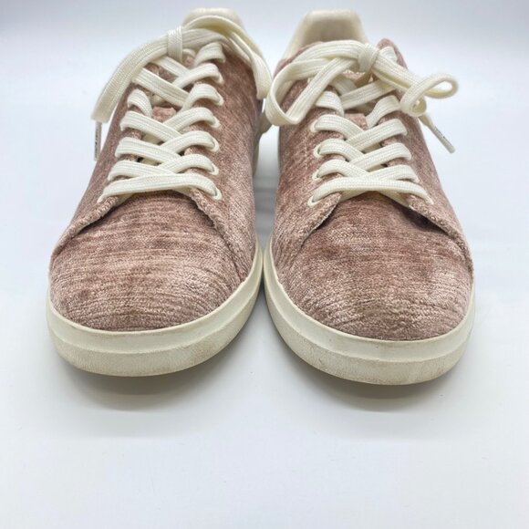 Tory Burch Women's Size 9 Howell Court Textured Velvet Sneakers Shoes Mauve Pink - Picture 3 of 11